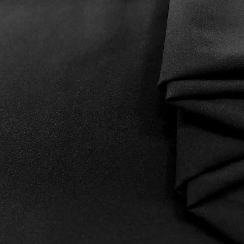 50*150 см двухсторонняя эластичная мягкая эпонж ткань для одежды ручной работы DIY спортивная одежда - Цвет: Black