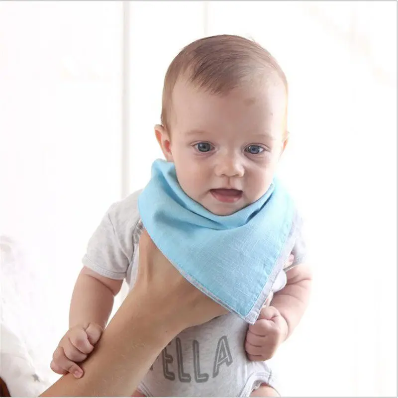 Creative Reversible Newborn Baby Bandana Drool Cotton Flax Towel Bibs Unsiex Toddler Triangle Scarf Small Square Napkin | Детская одежда