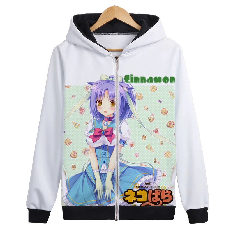Аниме nekopara игра косплей костюм для мужчин и женщин толстовка с капюшоном пальто на молнии ежедневный карнавал Хэллоуин - Color: as the picture