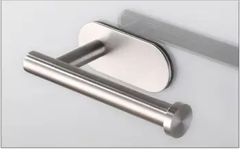 

Wall-mounted toilet paper holder - stainless steel bathroom kitchen roll holder - paper towel holder - punch-free