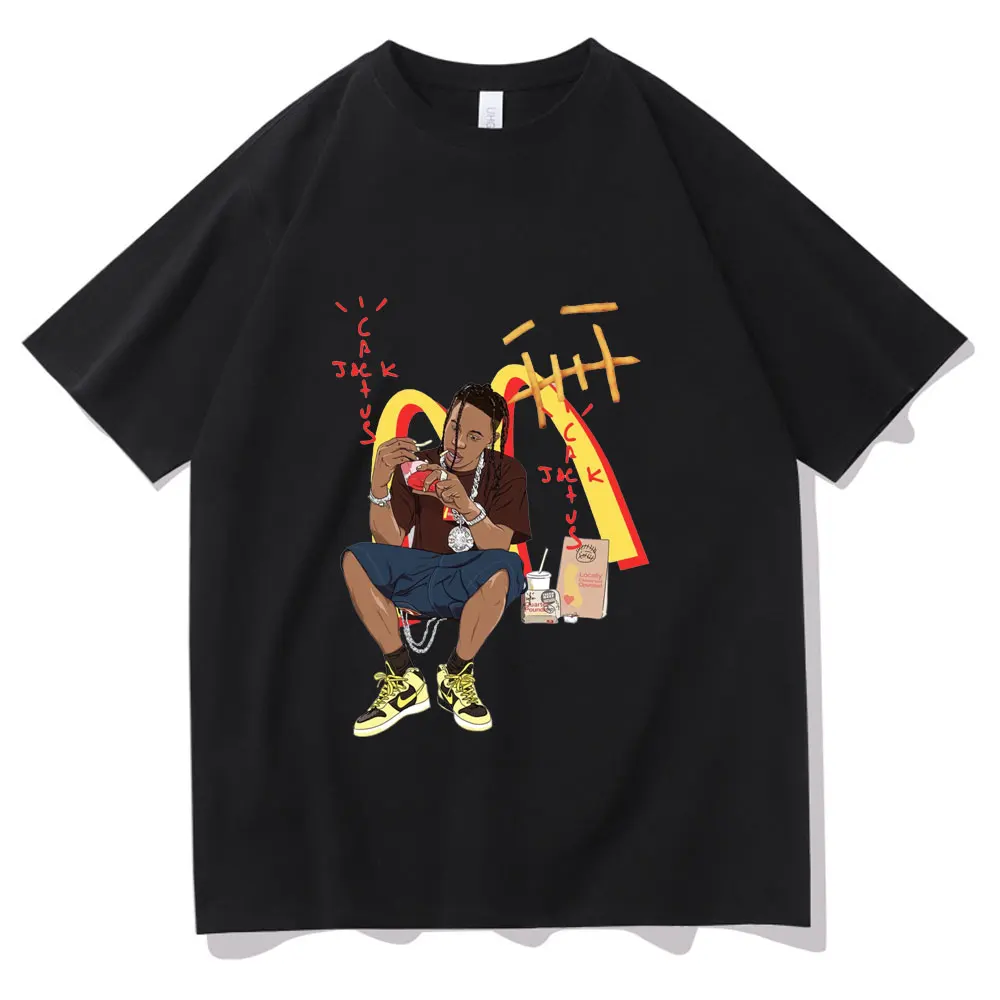 2021 New Travis Scott Cactus Jack Asap Rocky Tshirt Men's T Shirt Tops Harajuku Anime Cool Men Hip Hop T-shirt Women Tee @923908 | Мужская