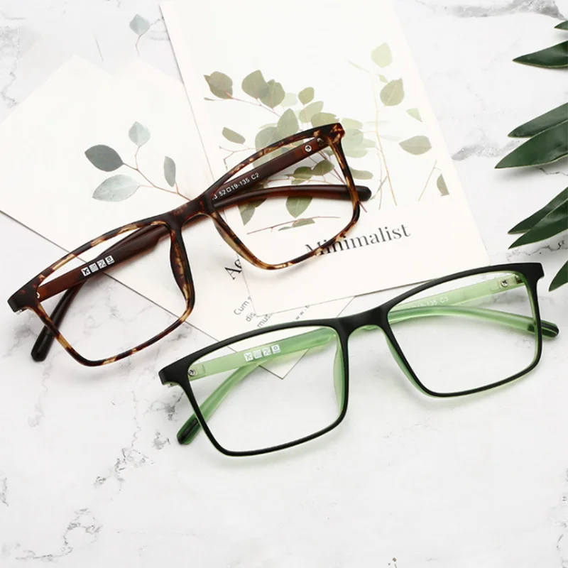 Duże kwadratowe okulary korekcyjne kobiety mężczyźni Ultralight komputer biznesowy Optical Glasse 6 0 -0.5 -0.75 -1.0 do-6.0 Minus stopień duża kwadratowa okulary korekcyjne kobiety mężczyźni Ultralight komputer biznesowy Optical Glasse 4