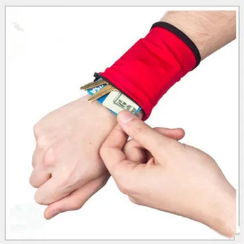

Multi-functional Outdoor Running Cycling Wrist Band Wallet Safe Storage Wallets Zipper Wrist Ankle Wrap Sport Strap
