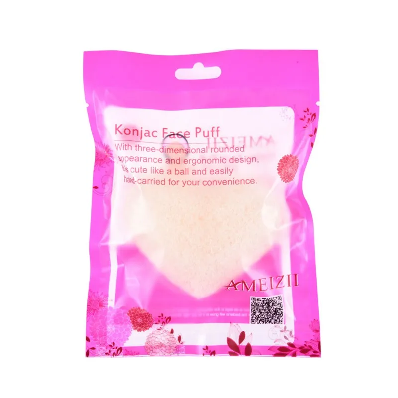 6 Colors Natural Konjac Fiber Face Wash Puff Cleansing Sponge Facial Cleaning Tool Heart Shape Exfoliator Products Hot New - Цвет: 5