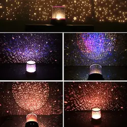 Светодиодный ночник Звезда проектор Луна Звездный Небесный мастер зарядка через usb романтическая красочная проекционная лампа детские