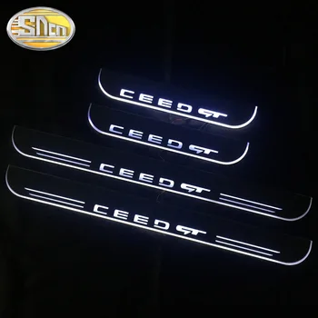 

For Kia Ceed GT 2019 2020 Acrylic Moving LED Welcome Pedal Car Scuff Plate Pedal Door Sill Pathway Light