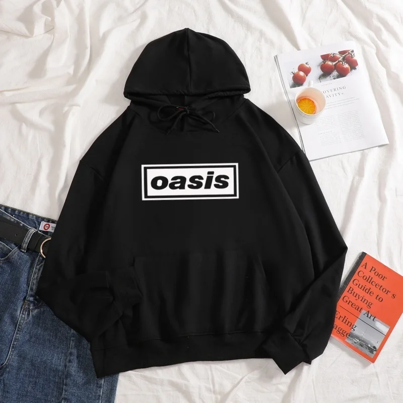 

2020 Oasis Letter Print Hoodies Fashion women autumn sweatershirt Casual Long Sleeve Pure Color Women Clothing hooded hoodies