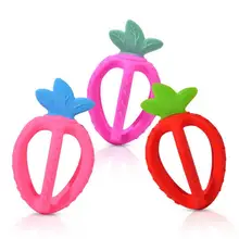 Mordedor con forma de fruta para bebé, Material de grado alimenticio, comodidad emocional, mordedor Molar para niños, juguete para recién nacido