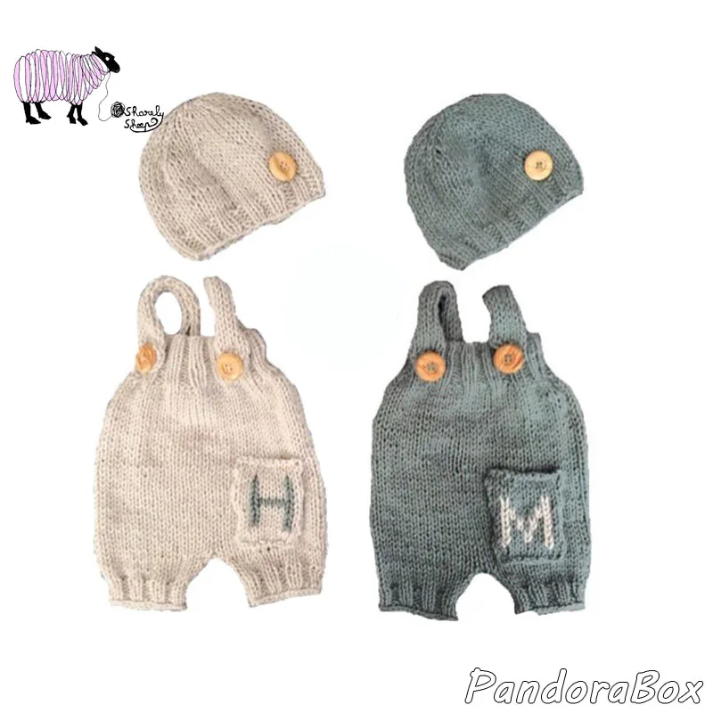 

Newborn Photography Props Baby Boy Birthday Gift Photo Shoot Outfits with Hat Set foto Shooting Accessories Infant Props Romper