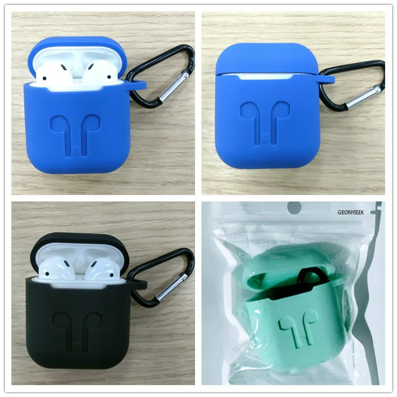 Силиконовый Bluetooth беспроводной чехол для наушников Защитный AirPods кожи Аксессуары
