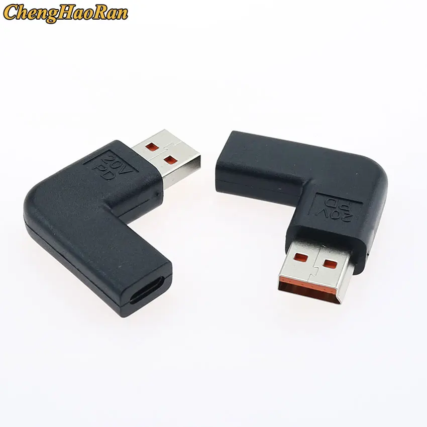 ChengHaoRan Typ-C USB-C auf Yoga 3 Stecker 90-Grad-Winkel Stromadapter für Lenovo Thinkpad Laptop – Detail 2
