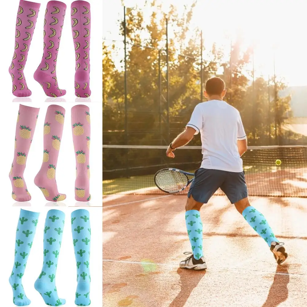 

Casual Mens Happy Socks High Quality Combed Cotton Men Socks Fruit Banana Cactus Cartoon Designs Funny Crew Compression Socks