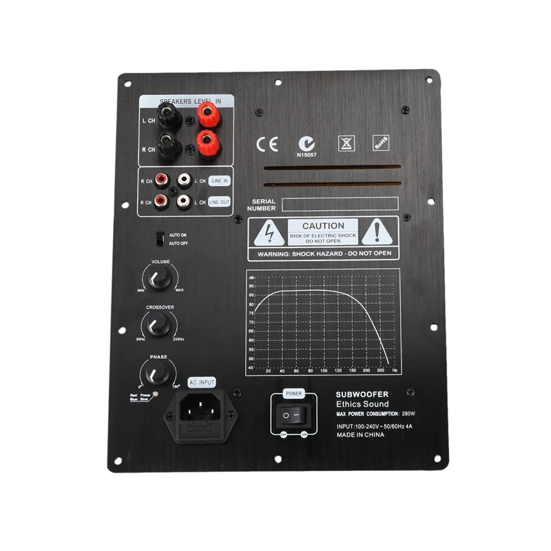 AAAE Топ- Собранный высокой мощности 280 Вт Цифровой HIFI сабвуфер усилитель доска черный+ желтый