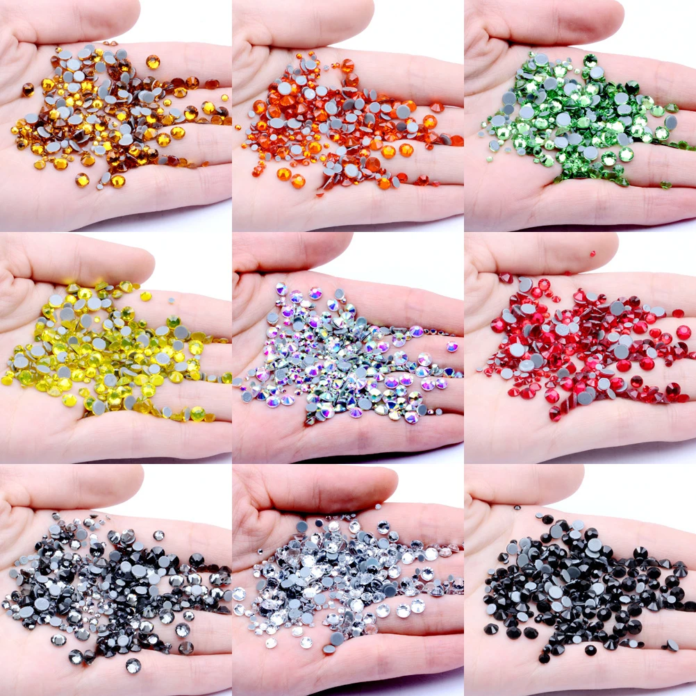 

High Quality Flatback Crystal AB Hot Fix Rhinestones, Glass Strass Hotfix Iron On Rhinestones For Fabric garment SS3-SS30