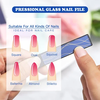 

8pcs/set Nano Glass Nail File Utra-thin tickness Buffer Block Set Nail Files For Nails Cuticle Polishing Pedicure Manicure Tool