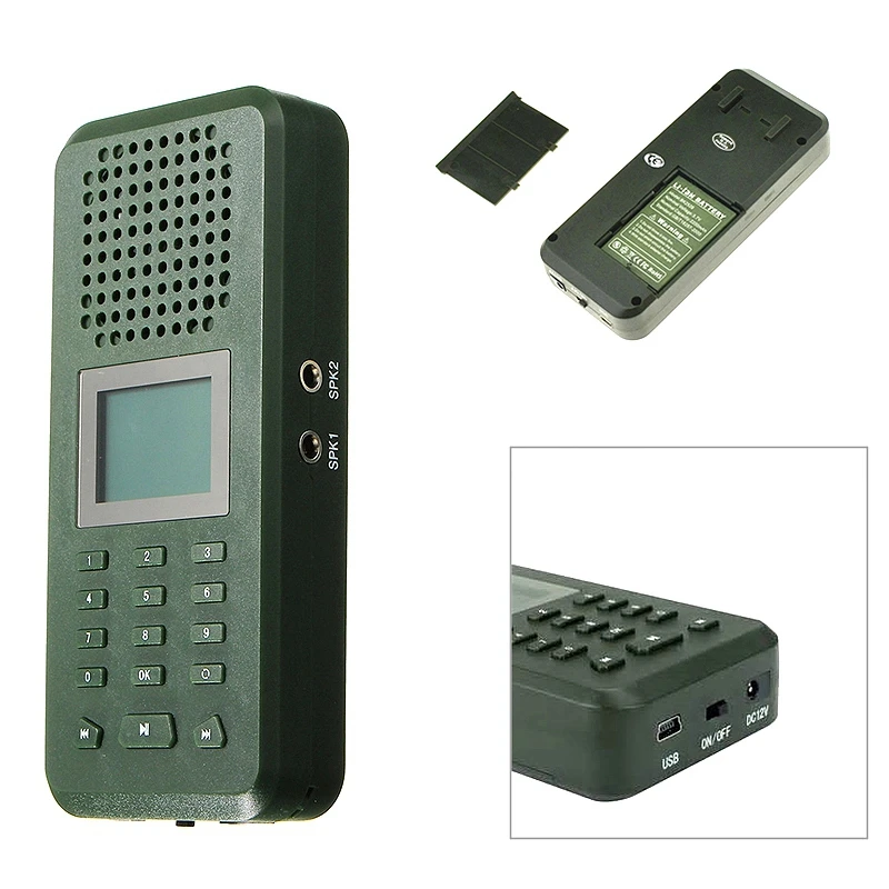 NEW-20W 126DB громкий динамик птица звонящий Mp3 охотничья приманка встроенный 150 птица голоса перезаряжаемая батарея Гусь утка звук ЕС вилка