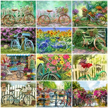 

HUACAN DIY Painting By Numbers Scenery Hand Painted Painting Art Pictures By Number Flowers Drawing On Canvas Gift Home Decor
