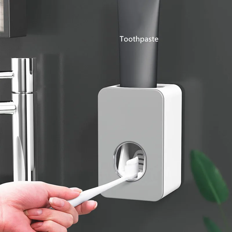 

Wall Automatic Toothpaste Dispenser Toothbrush Squeezer Holder Kids Mounted Bathroom Washroom Eco Friendly Accessories Set