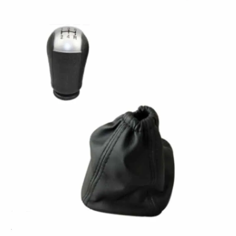 5 Speed silver set 5/6 скоростная кожаная автомобильная ручка переключения передач рычаг Gaitor shifter крышка багажника для Ford Transit Van MK7 2006-2013 автомобильный рычаг переключения передач - Название цвета: 5 Speed silver set