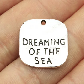 

Wholesale Jewelry Lots Antique Silver Color 19mm Dreaming Of The Sea Charms For Bracelet All For Diy 80 Pieces