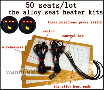 

50 seats/lot,DHL free,The alloy seat heater kits,12V, car seat heated pads /car heater car heater