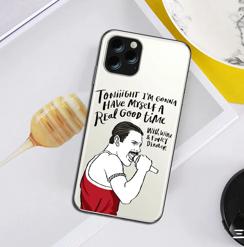 Рок-певец фанки Фредди Меркури Queen поп для iphone 11 11PRO X XR XS MAX 5S SE 6S 7 8PLUS Роскошный чехол из мягкой искусственной кожи(термополиуретан) coque
