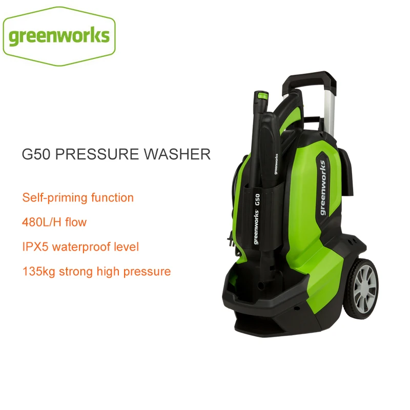  Greenworks G50 220V Portable Electric Pressure Washer 1900W High Powerwash Cleaning Jet Pressure Wa