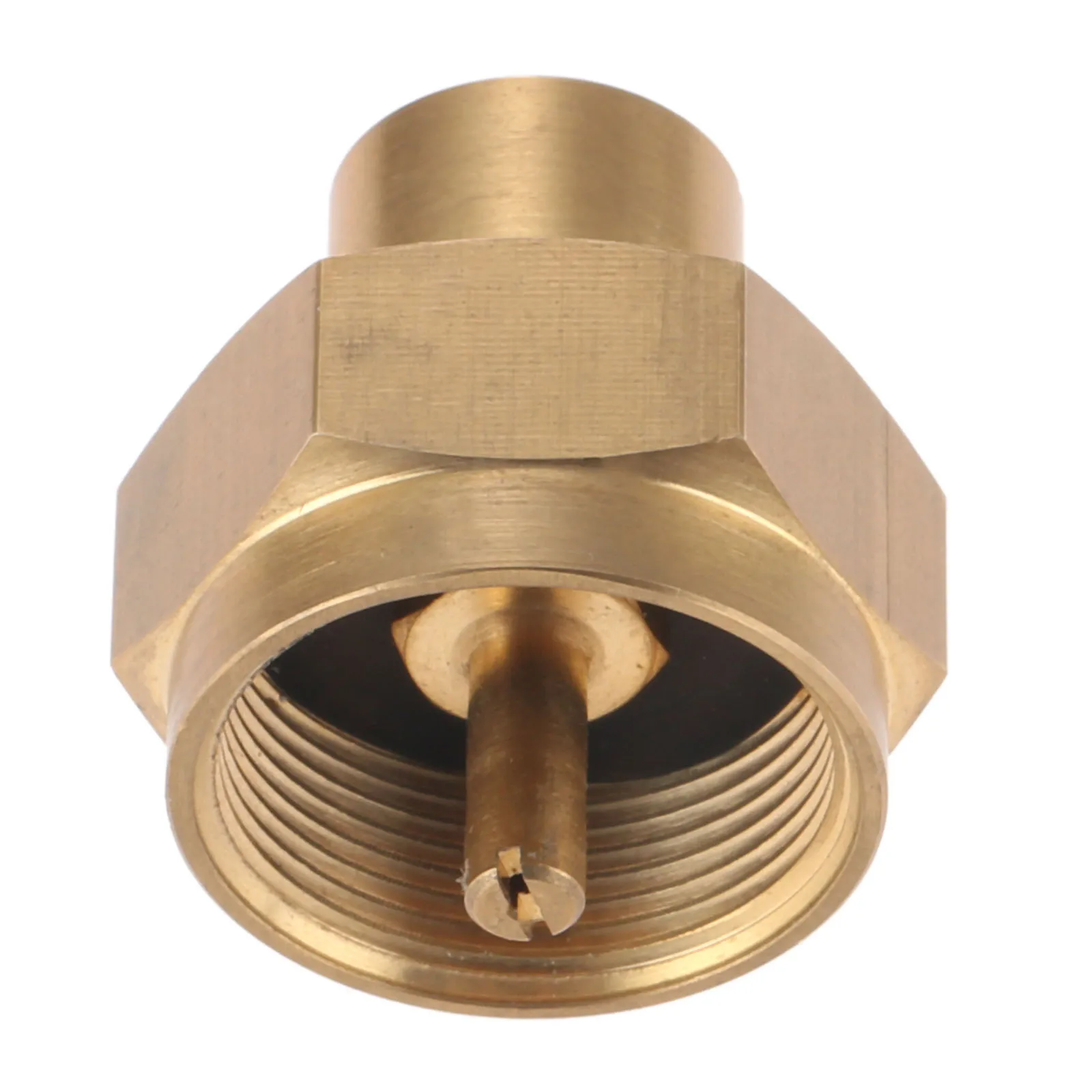 1pc Propane Tank Regulator Solid Brass 1LB Propane Gas Bottle Refill Adapter with 1/4 NPT Thread Gun Accessories Connection To Female Replacement Part