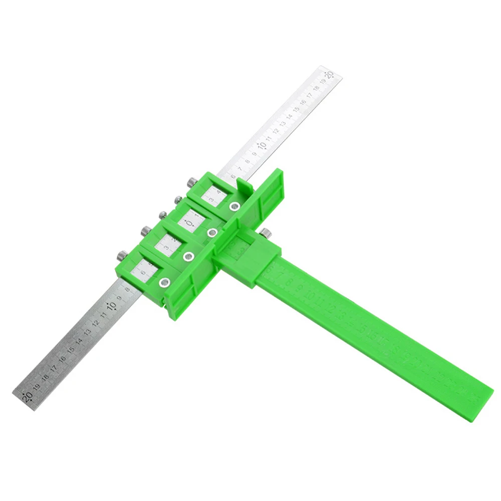 

Adjustable Punch Locator Drill Guide Multifunctional Woodworking Drilling Dowelling Hole Saw Tool