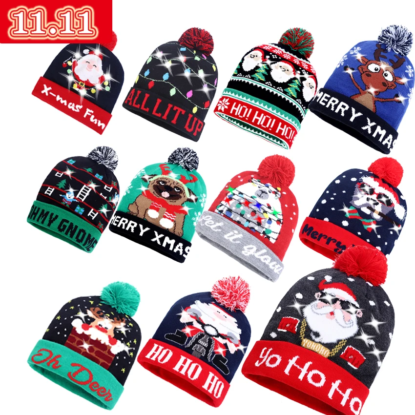 Details about LED Christmas Beanie Warm Knitted Hat Winter Cap For Adult Party Gear 6 Color Details about LED Christmas Beanie Warm Knitted Hat Winter Cap For Adult Party Gear 6 Color