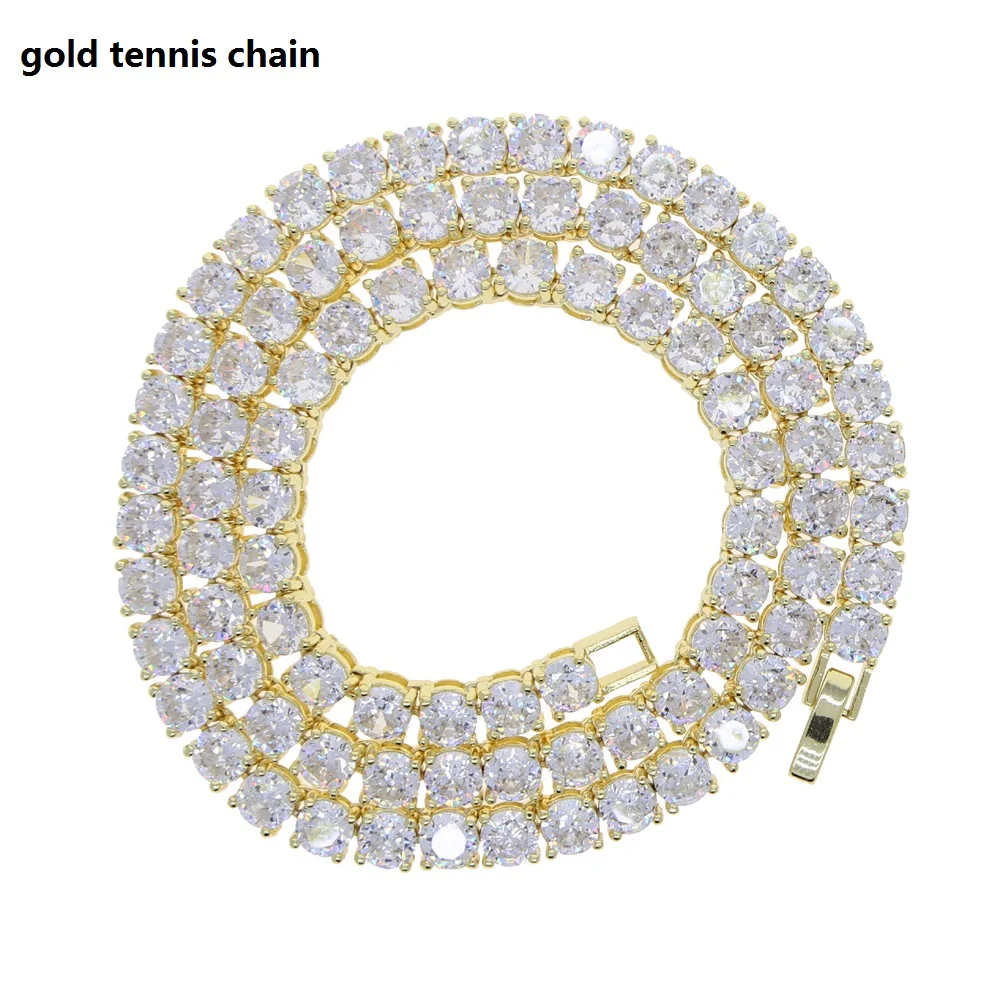 В стиле &quotхип хоп&quot 5 мм льдом кубического циркония теннис цепи цвета:
