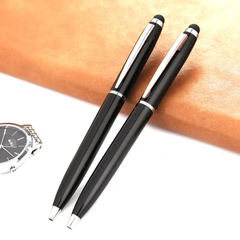 

Metal Ballpoint Pen 0.5 mm Blue Black Luxury Custom Logo Advertising Ball Gift Pen for School Student Stationery Office
