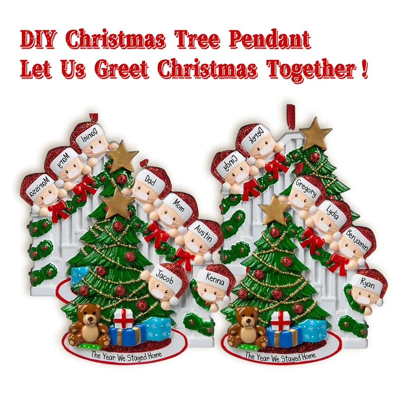 Christmas 2022 In Austin 2022 New Year Personalized 2 5 People Family Christmas Tree Ornament Cute  Family Holiday Decorations Winter Family Ornament|Pendant & Drop Ornaments|  - Aliexpress