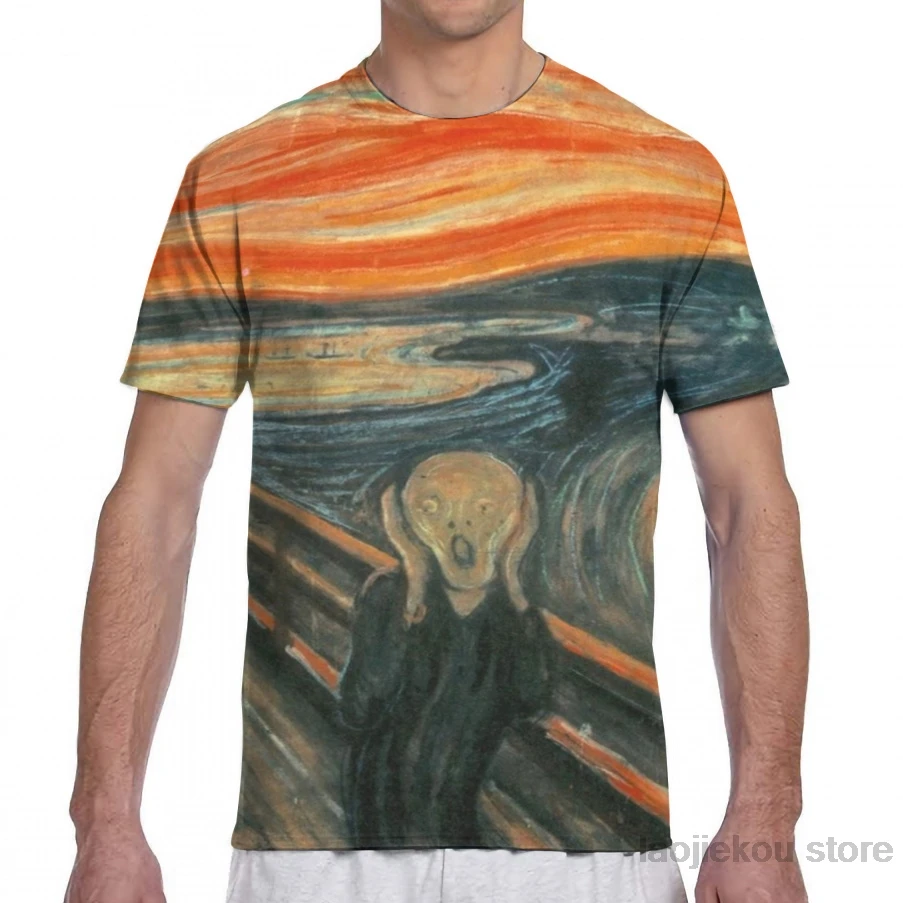 Футболка Edvard Munch с изображением крика для мужчин и женщин модная футболка со всем
