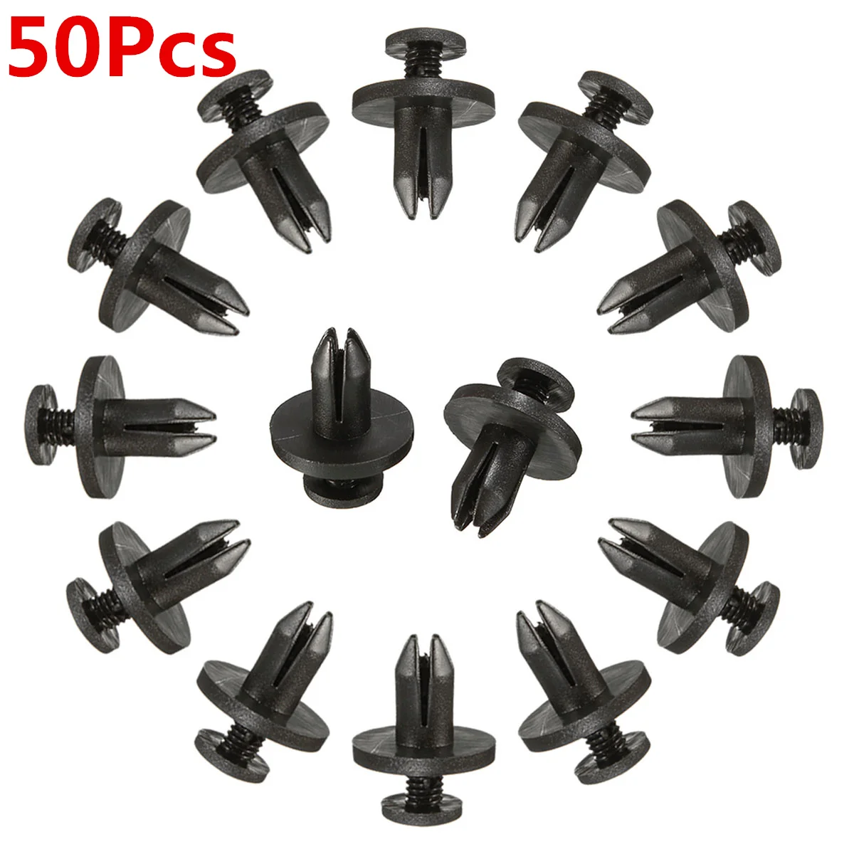 

50Pcs 6mm Auto Bumper Fastener 6mm Hole Rivet Retainer Push Engine Cover Car Door Trim Panel Clip Fasteners for use Toyota