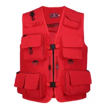 

Multi-bags Tooling Vest For Man Casual Water Repellent Reporter Fishing Waistcoat Outdoor Photography Hiking Traveling Clothes
