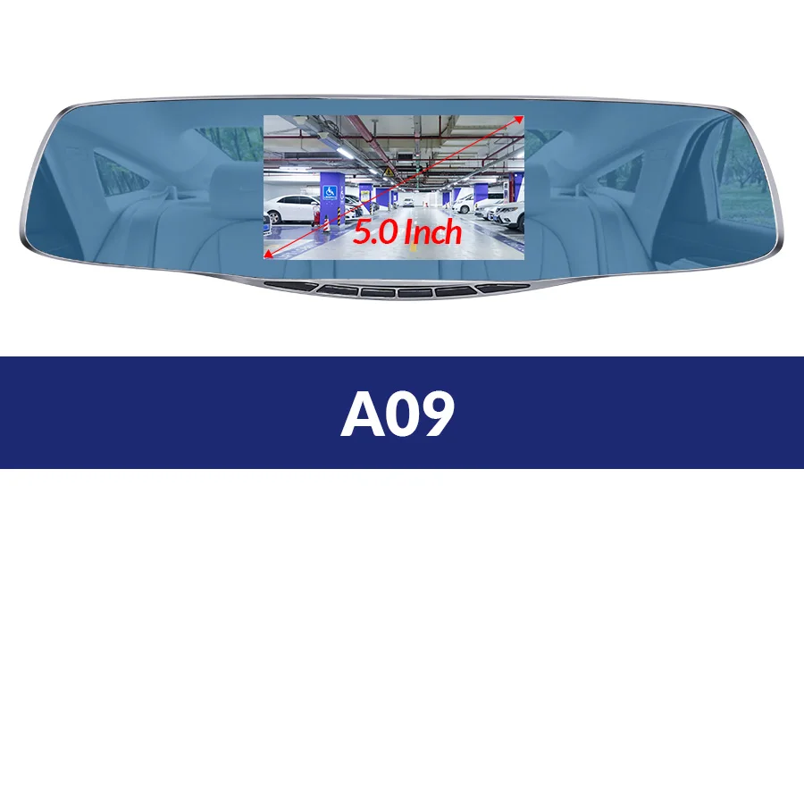 E-ACE A09 5 дюймов Регистратор Автомобильный видеорегистратор камера зеркало заднего вида авто видеорегистраторы двойной объектив Автомобильный видеорегистратор Full HD 1080P видео рекордер - Название цвета: One Camera Lens