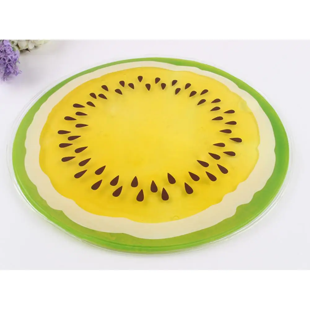 TPFOCUS Fruit Pet Ice Mat Round Fruit Pattern Gel Pet Ice Mat PVC gel Dog Summer Cooling 35cm in diameter small dogs nontoxic