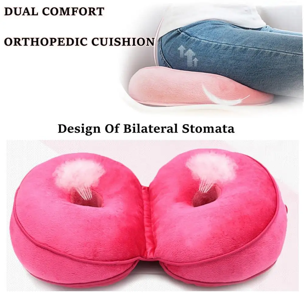 Orthopedic Cushion Pillow-Lift Pelvis Comfort Dual Seat Pressure-Relief Women