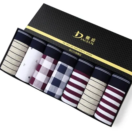 TEXIWAS 7PCS/lot Brand Underwear Men Boxer XXXL Breathable Summer Modal Cotton Trunk Shorts Youth Ice Silk Panties - Цвет: 11