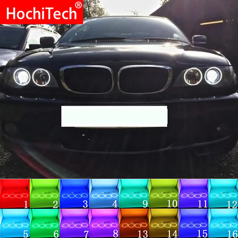 Разноцветные светодиодсветодиодный RGB-лампы ангельские глазки гало кольцевой