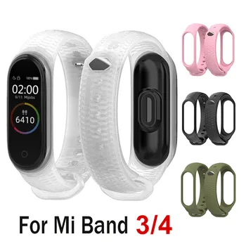 

For Mi Band 4 Strap TPU Silicone Wrist Strap Bracelet for Xiaomi mi band 3 Strap Accessories mi band 3 Smart Wristbands miband 4