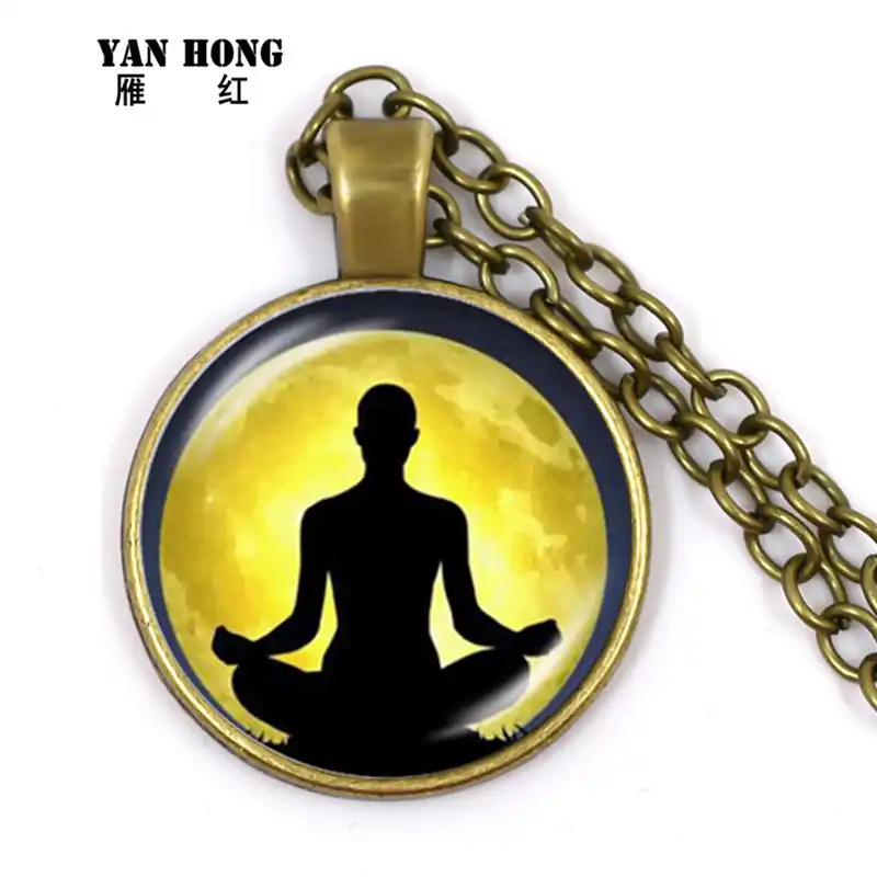 2019, 7 Чакра Рэйки колье с целебным кулоном Будда, йога кулон для медитации и символ ом надеемся ювелирных изделий цепи заявление Цепочки и ожерелья