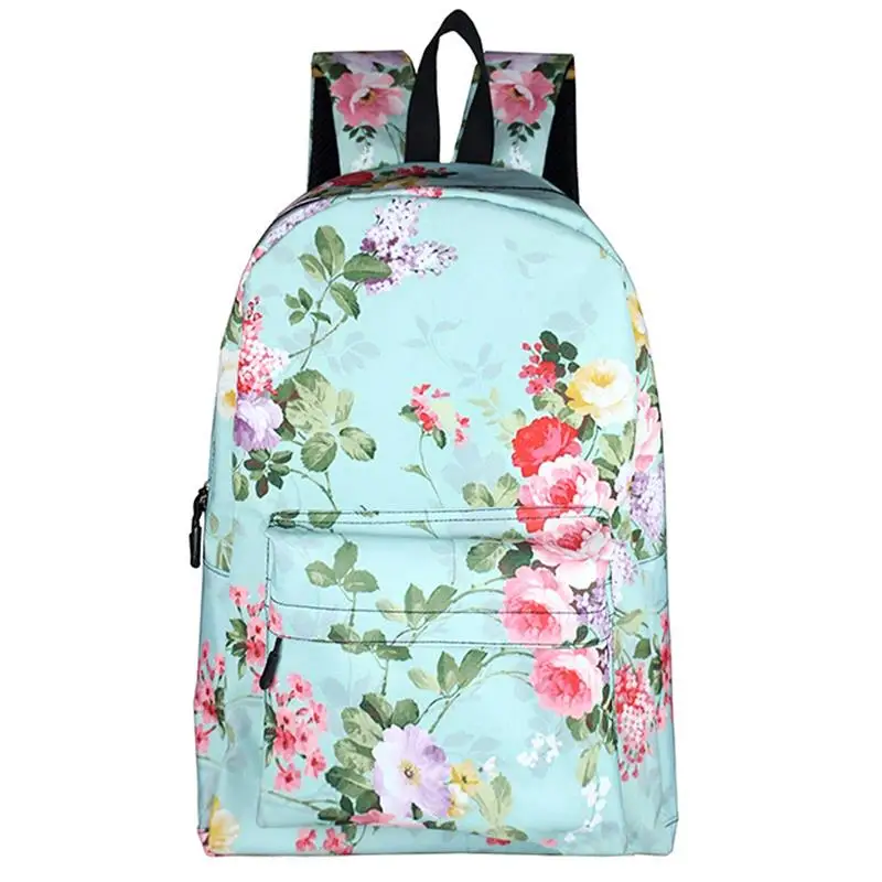 

2019 New Girls' Backpack Casual Flowers Printing Backapck Polyester Travel Backpack Laptop Backpack School Rucksack