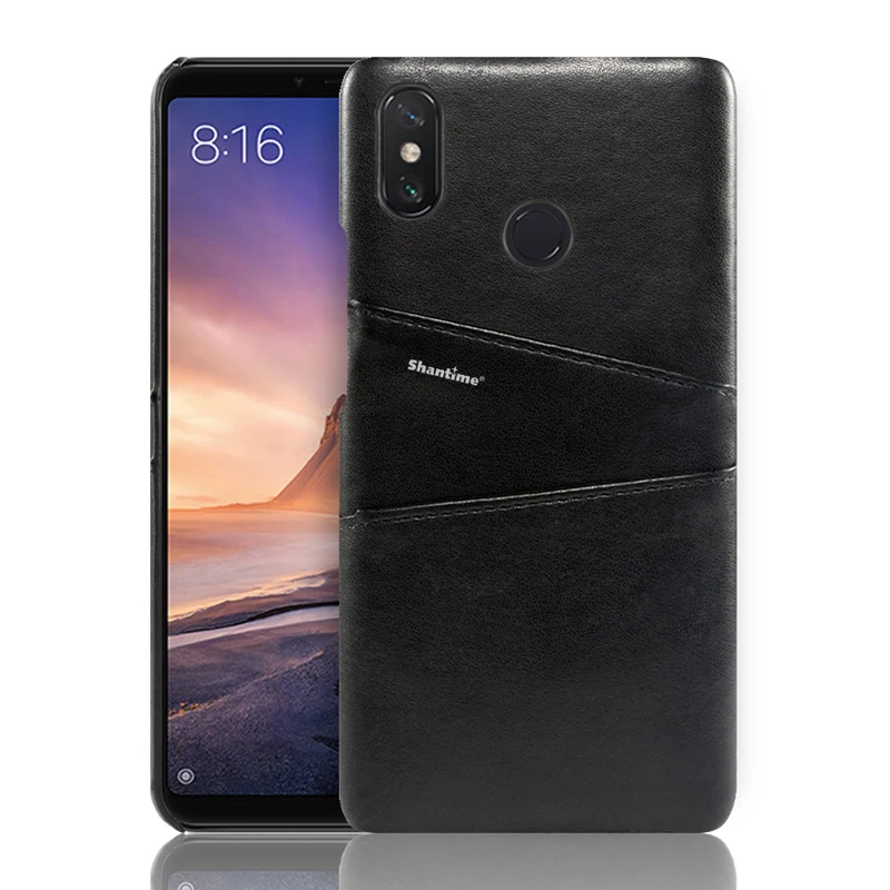 Black Для Xiao mi Red mi Note 6 Pro из искусственной кожи чехол для Xiaomi mi Max 3 mi Max 3 Pro Чехол для телефона для Xiao mi Red mi Note 7 деловой чехол - Цвет: Black