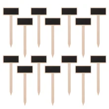 Healiffy – Mini tableau noir en bois, étiquette décorative créative pour fleurs et plantes de jardin, décorations de maison, 20 pièces