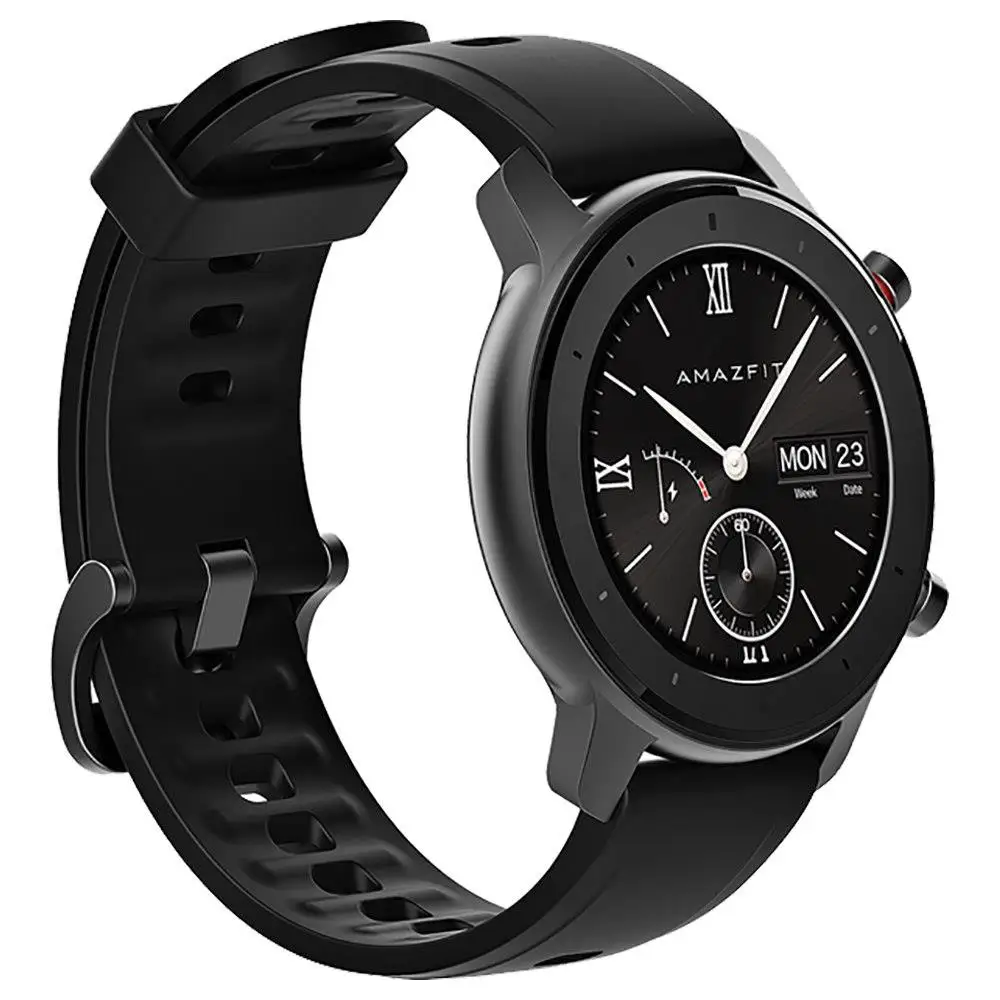 Новая глобальная версия Amazfit GTR 42 мм Смарт-часы 5ATM умные часы 12 дней батарея управление музыкой для Android IOS - Цвет: Black Color