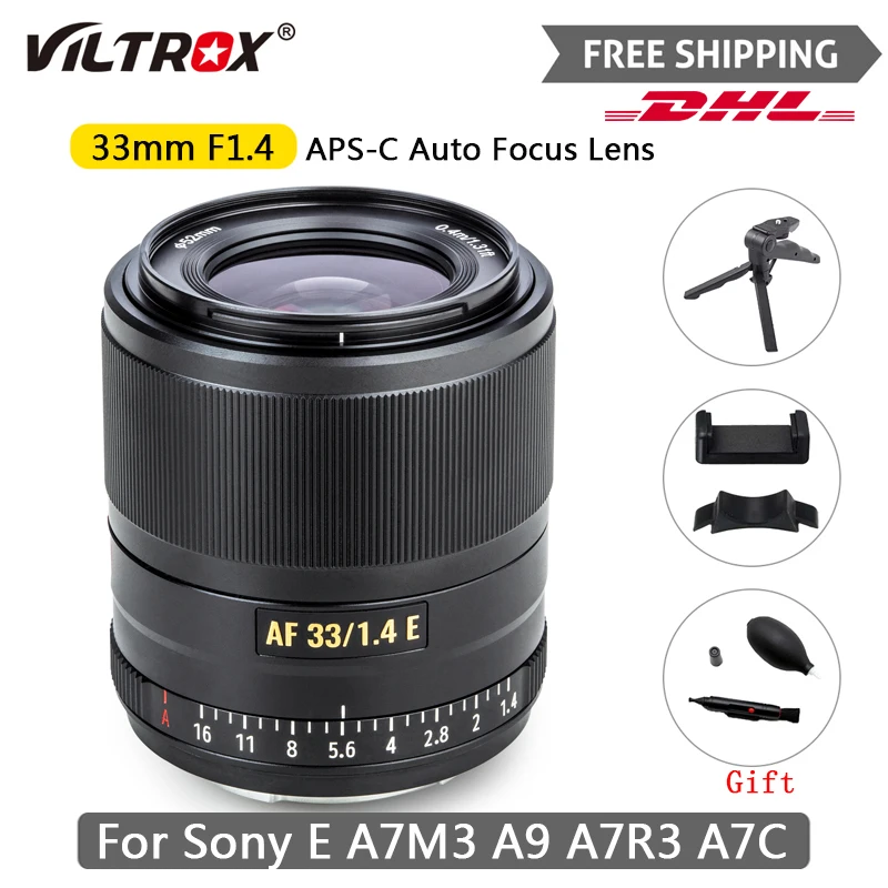 

Объектив Viltrox 33 мм F1.4 с автофокусом для камер SONY E, фотообъектив с креплением, как A7M3 A9 A7R3 A7C A7II A6600 A6500 A6300