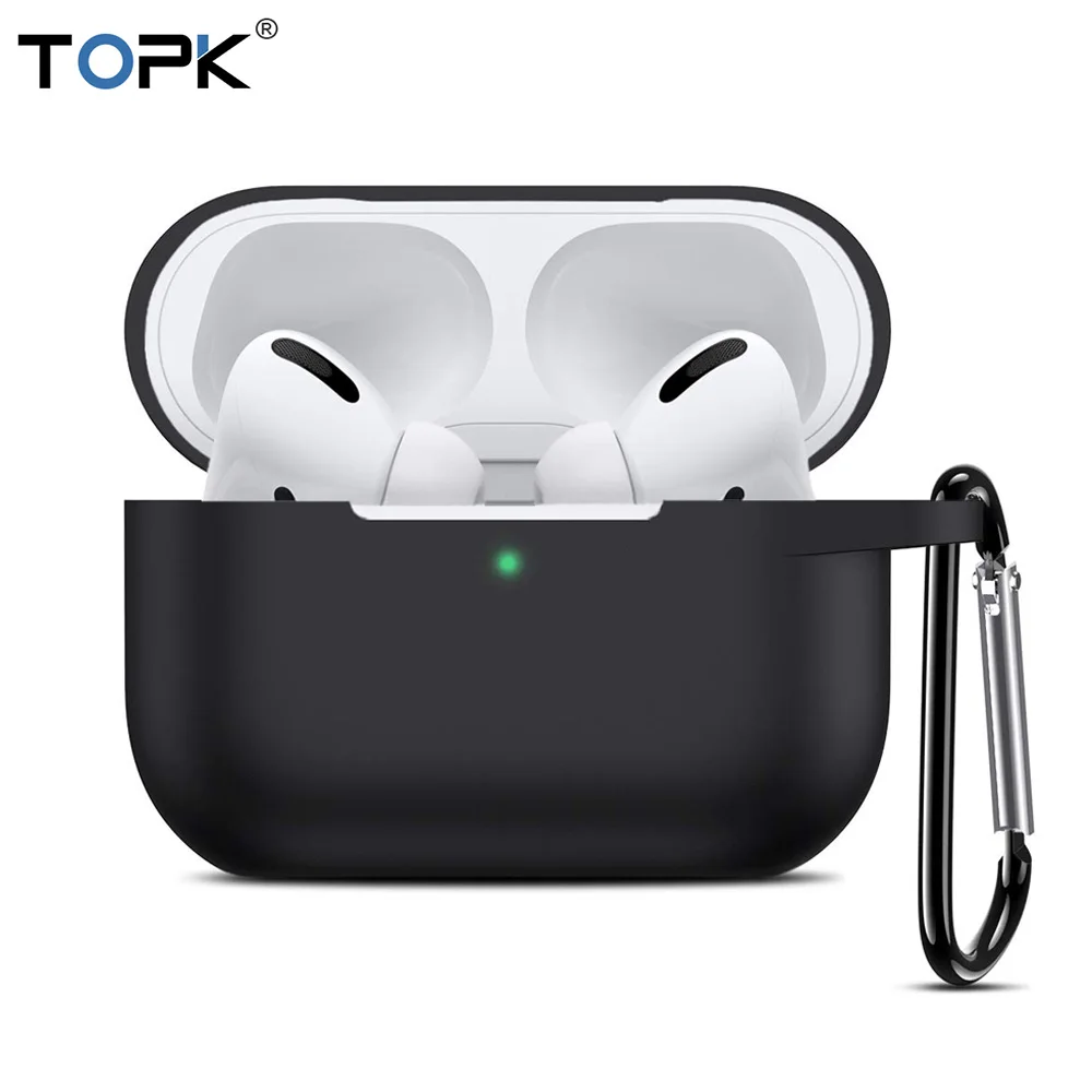 TOPK для Apple Airpods Pro Чехол Силиконовый защитный Bluetooth наушники Мягкий силиконовый чехол сумка для Air Pods Pro Earpods чехол