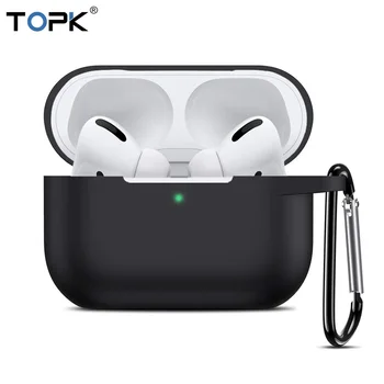 

TOPK For Apple Airpods Pro Case Silicone Protective Bluetooth Earphone Soft Silicone Cover Bag For Air Pods Pro Earpods Case